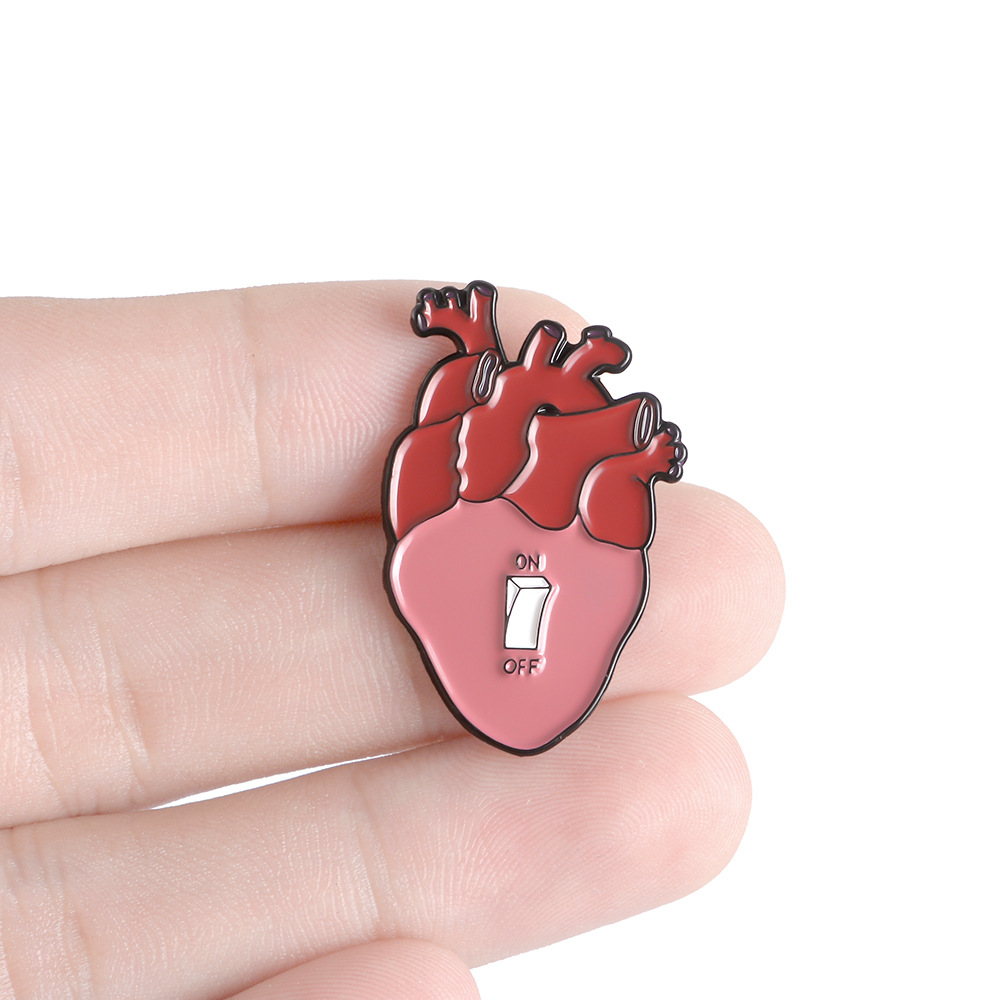 Anatomik kalp emaye pin broş t - Medical Label incelemesi ve fiyatı